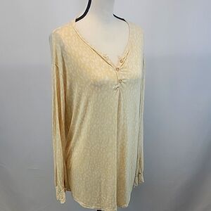 Women's Yellow Long Sleeve Top White Birch Size Large